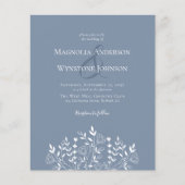 バジェットサマーフローラワイルドフラワー結婚式招待状 (正面)