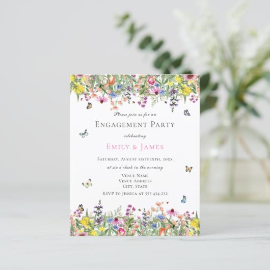 バジェットサマーフローラ婚約パーティ招待状 (スタンド正面)