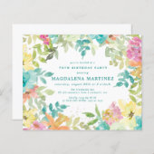 バジェットサマーフローラ70th誕生日招待状 (正面/裏面)