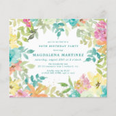 バジェットサマーフローラ90th誕生日招待状 (正面)