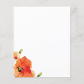 バジェットサマーポピーベビー振りかけ招待状 (裏面)