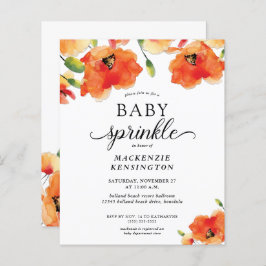 バジェットサマーポピーベビー振りかけ招待状