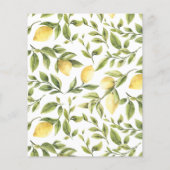 バジェットサマーレモン結婚葉のブライダルシャワー (裏面)