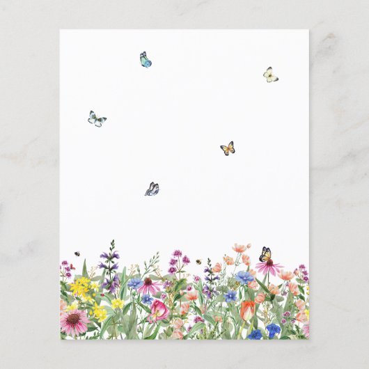 バジェットサマーワイルドフラワーベビーシャワー (裏面)