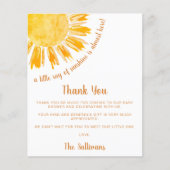 バジェットサンシャインベビーシャワーありがとう (正面)