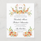 バジェットサンセット開花モノグラムフローラクレスト結婚ズ (正面)