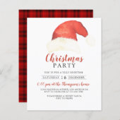 バジェットサンタクロース素朴ハットレッドクリスマスパーティー (正面/裏面)