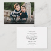 バジェットサンタニューホームストップフォトホリデームービング ノートカード (正面/裏面)