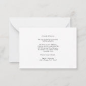 バジェットサンタニューホームストップフォトホリデームービング ノートカード (裏面)