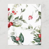 バジェットサンタベビークリスマスベビーシャワー招待状 (裏面)