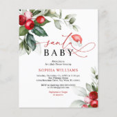 バジェットサンタベビークリスマスベビーシャワー招待状 (正面)