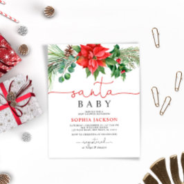 バジェットサンタベビークリスマスベビーシャワー招待状