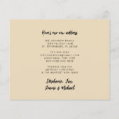 バジェットサンディ雪だるまビーチ新しいアドレスカード (裏面)