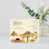 バジェットサンフラワーイエローブライダルシャワー招待状 (スタンド正面)