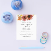 バジェットサンフラワーカントリーウェディング招待状 チラシ (シングル)