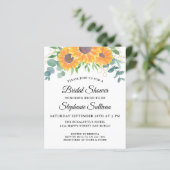 バジェットサンフラワーグリーンリーブライダルシャワー招待 (スタンド正面)