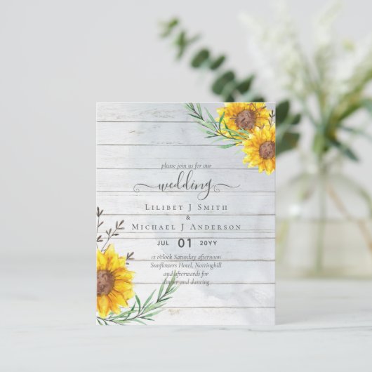 バジェットサンフラワーズウ素朴ッドランド庭園の結婚式 (スタンド正面)