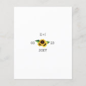 バジェットサンフラワーズカントリーウェディング招待状 (裏面)