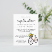 バジェットサンフラワーズグリーンリーカップルシャワー招待状 (スタンド正面)