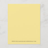 バジェットサンフラワーズグリーンリーカップルシャワー招待状 (裏面)