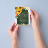 バジェットサンフラワーズパンパスグラスグリーン結婚BOHs チラシ (手)