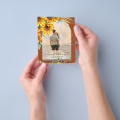 バジェットサンフラワーズパンパスグラステラコッタ結婚ズ チラシ (手)