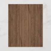 バジェットサンフラワーズブライダルシャワー招待状ウッド (裏面)