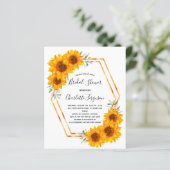 バジェットサンフラワーズブライダルシャワー金ゴールド幾何学模様 (スタンド正面)