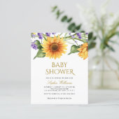 バジェットサンフラワーズベビーシャワー招待状 (スタンド正面)