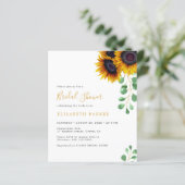 バジェットサンフラワーズユーカリブライダルシャワー招待状 (スタンド正面)