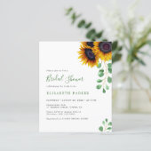 バジェットサンフラワーズユーカリブライダルシャワー招待状 (スタンド正面)