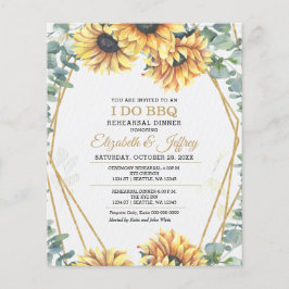 バジェットサンフラワーズリハーサルディナー招待状