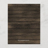 バジェットサンフラワーズ〔雄ジカの〕枝角ブライダルシャワー招待 (裏面)