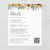 バジェットサンフラワーバラブルゴーニュ素朴秋の結婚式 (裏面)