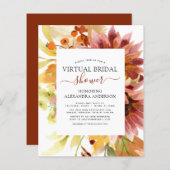 バジェットサンフラワーバーチャルブライダルシャワーブルゴーニュ (正面/裏面)