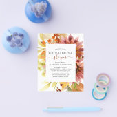 バジェットサンフラワーバーチャルブライダルシャワーブルゴーニュ チラシ (シングル)