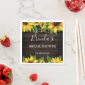 バジェットサンフラワーバーンウッドストリングライツナプキンズ スタンダードカクテルナプキン (インサイチュ)