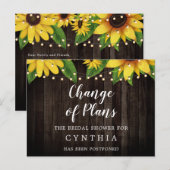 バジェットサンフラワーバーンウッドストリングライト延期 ポストカード (正面/裏面)