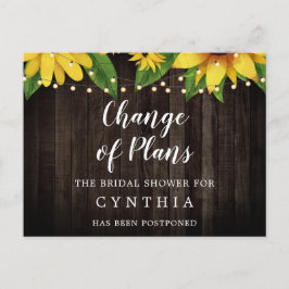 バジェットサンフラワーバーンウッドストリングライト延期 ポストカード