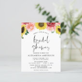 バジェットサンフラワーブライダルシャワーフローラ招待状 (スタンド正面)
