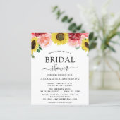 バジェットサンフラワーブライダルシャワーフローラ招待状 (スタンド正面)