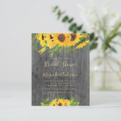 バジェットサンフラワーブライダルシャワー招待状 (スタンド正面)