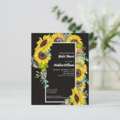 バジェットサンフラワーユーカリブライダルシャワー招待状 (スタンド正面)