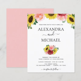 バジェットサンフラワーユーカリプトゥスカントリーウェディング