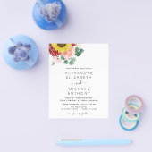 バジェットサンフラワーユーカリプトゥスカントリーウェディング チラシ (シングル)