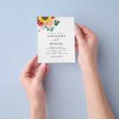 バジェットサンフラワーユーカリプトゥスカントリーウェディング チラシ (手)