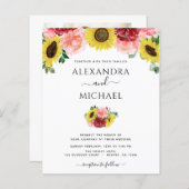 バジェットサンフラワーユーカリプトゥスフォトカントリー結婚式 (正面/裏面)