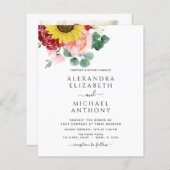 バジェットサンフラワーユーカリプトゥスフォトカントリー結婚式 (正面/裏面)