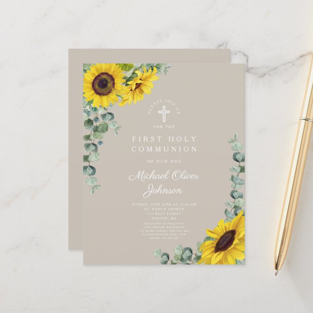 バジェットサンフラワーユーカリプトゥーペファーストコミューン (正面/裏面インサイチュ)