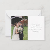 バジェットサンフラワーユーカリ結婚のサンキューカード ノートカード (裏面)